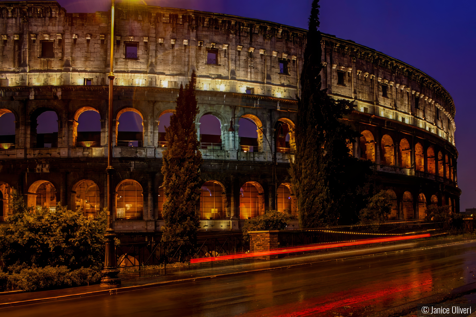 A Drizzly Night in Rome by Janice Oliveri