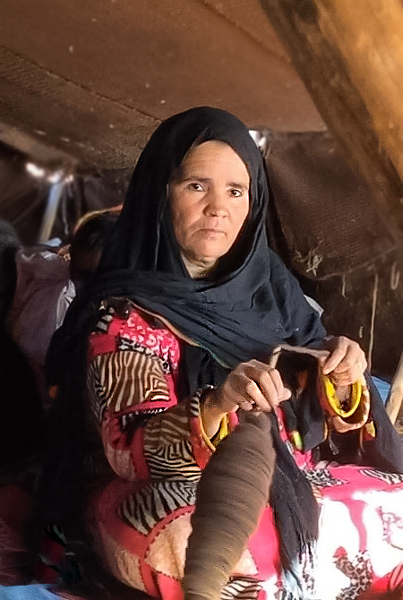 Bedouin Weaver In Her Tent by Louis Arthur Norton