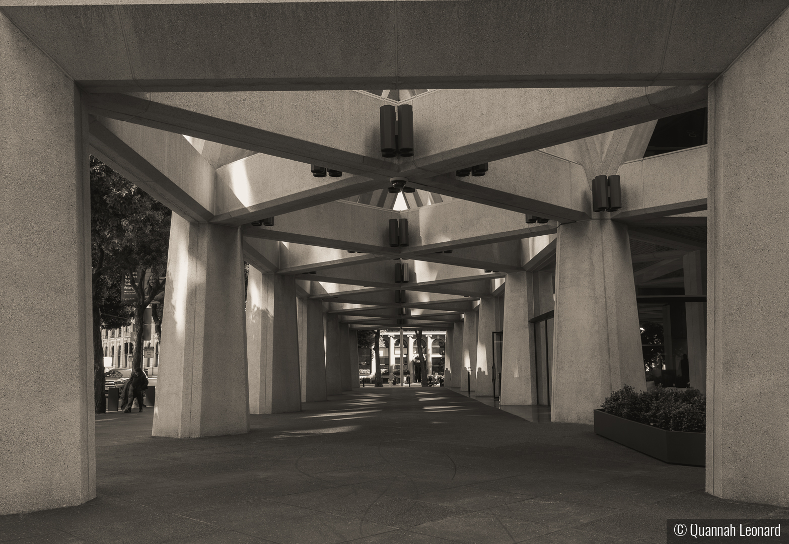 Corridor of Concrete Symmetry by Quannah Leonard