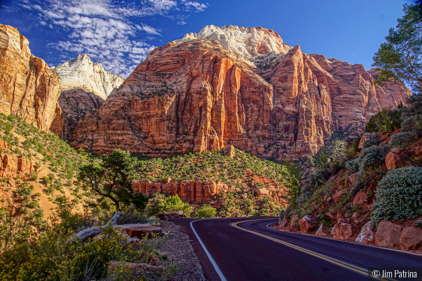 Driving Thru Zion NP by Jim Patrina