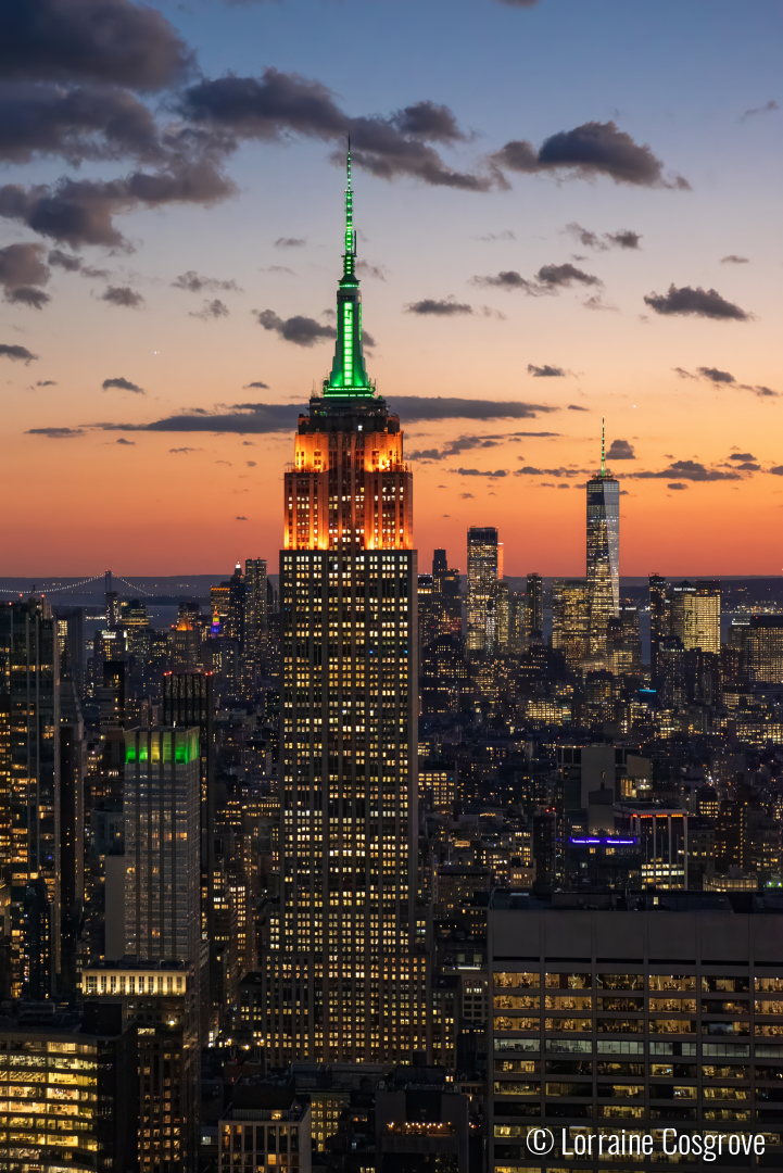 Empire State Building at Sunset by Lorraine Cosgrove