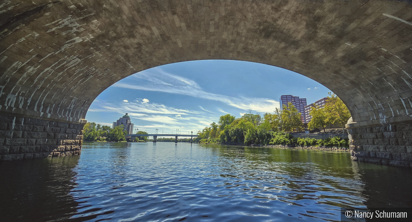 Hartford from the Connecticut River by Nancy Schumann