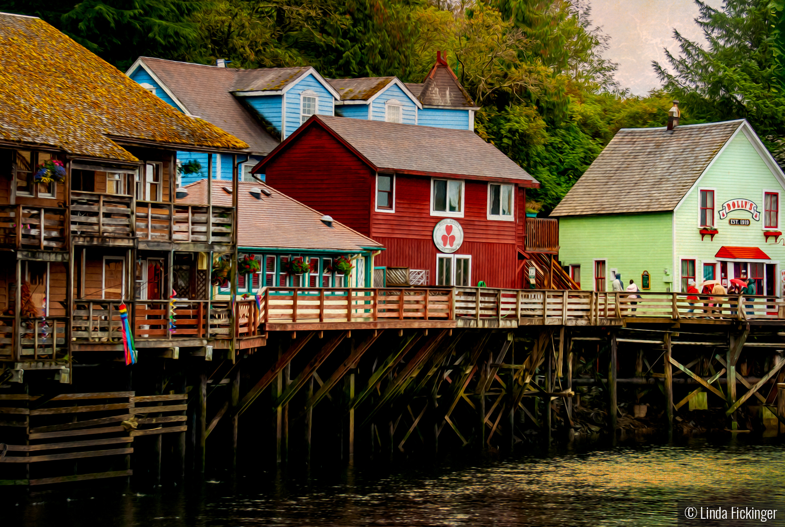 Ketchikan Pier by Linda Fickinger