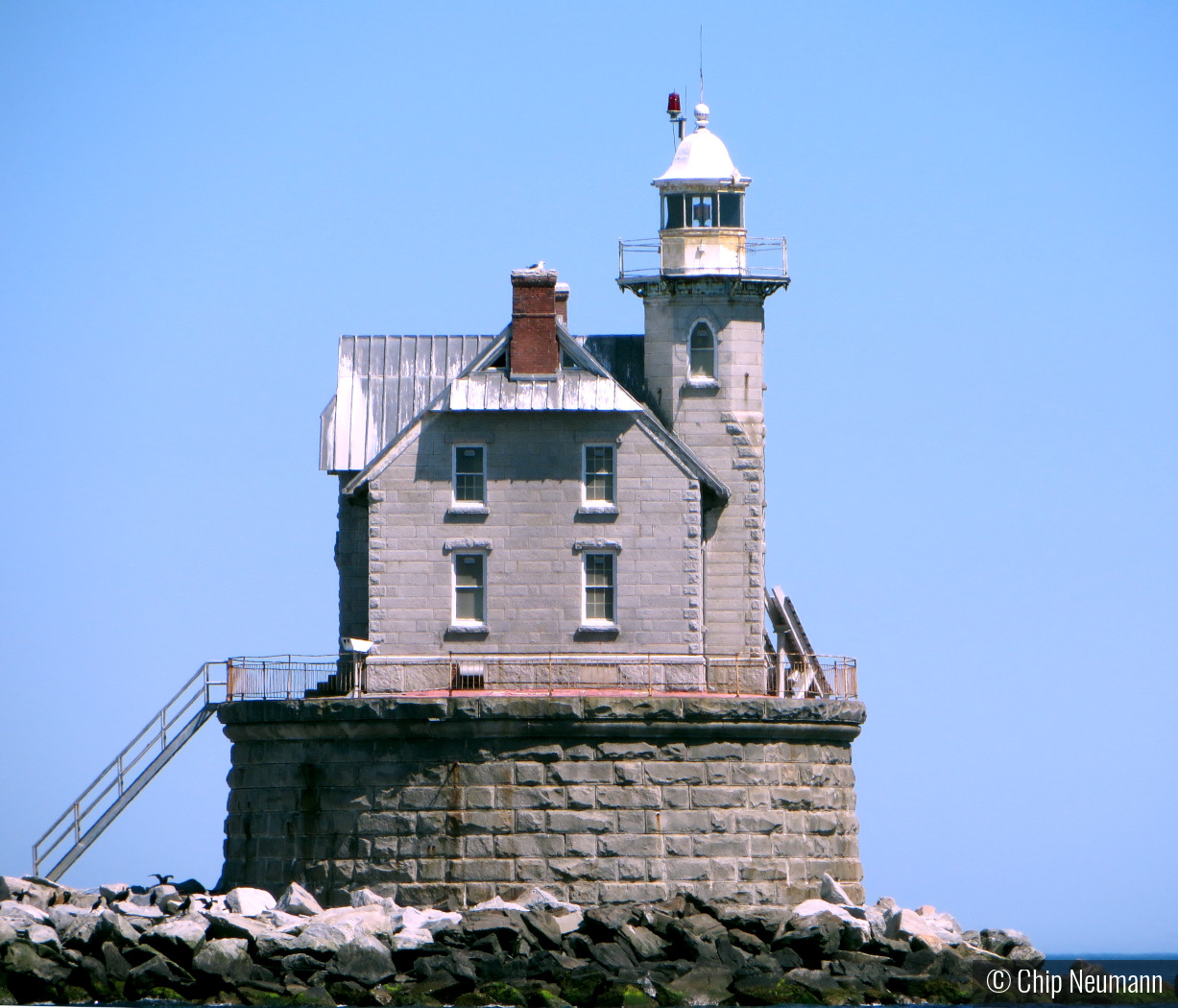 Light House on Fisher's Island Sound by Chip Neumann