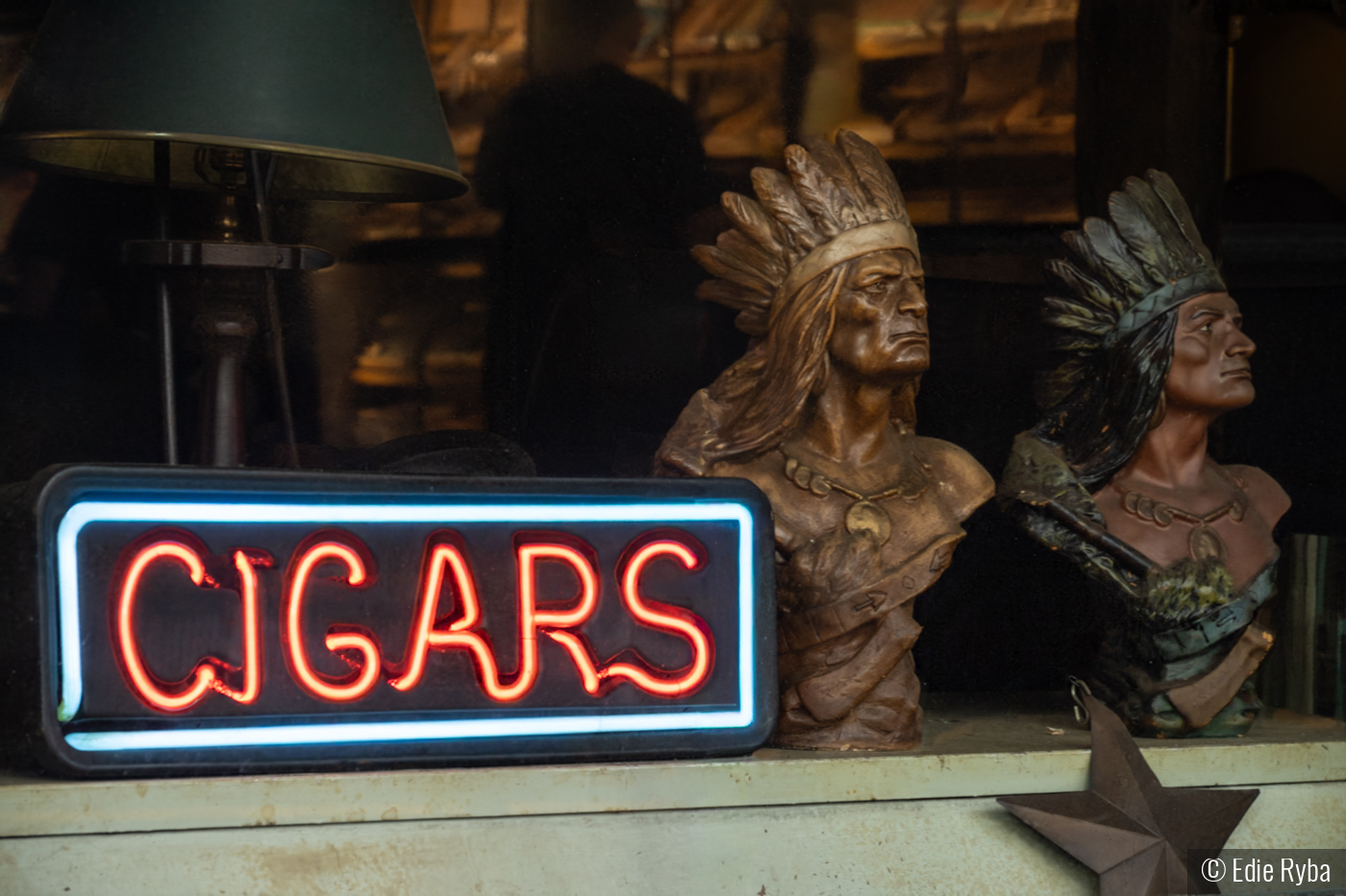 Looking Into the Cigar Store by Edie Ryba
