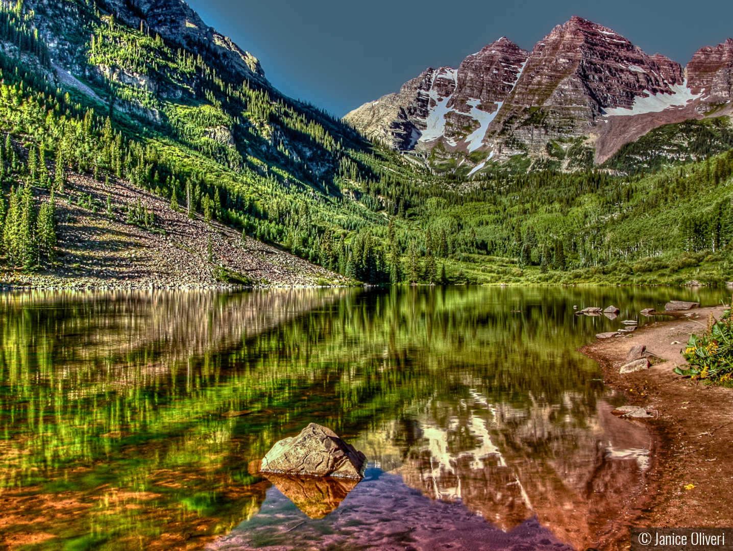 Maroon Bells Colorado by Janice Oliveri