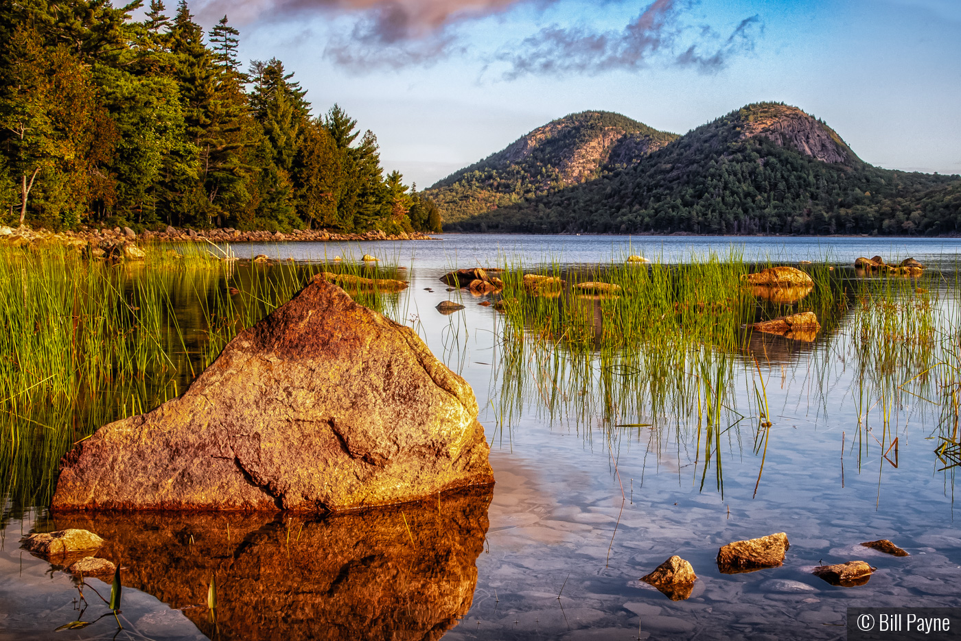 Morning Glow on Jordan Pond by Bill Payne