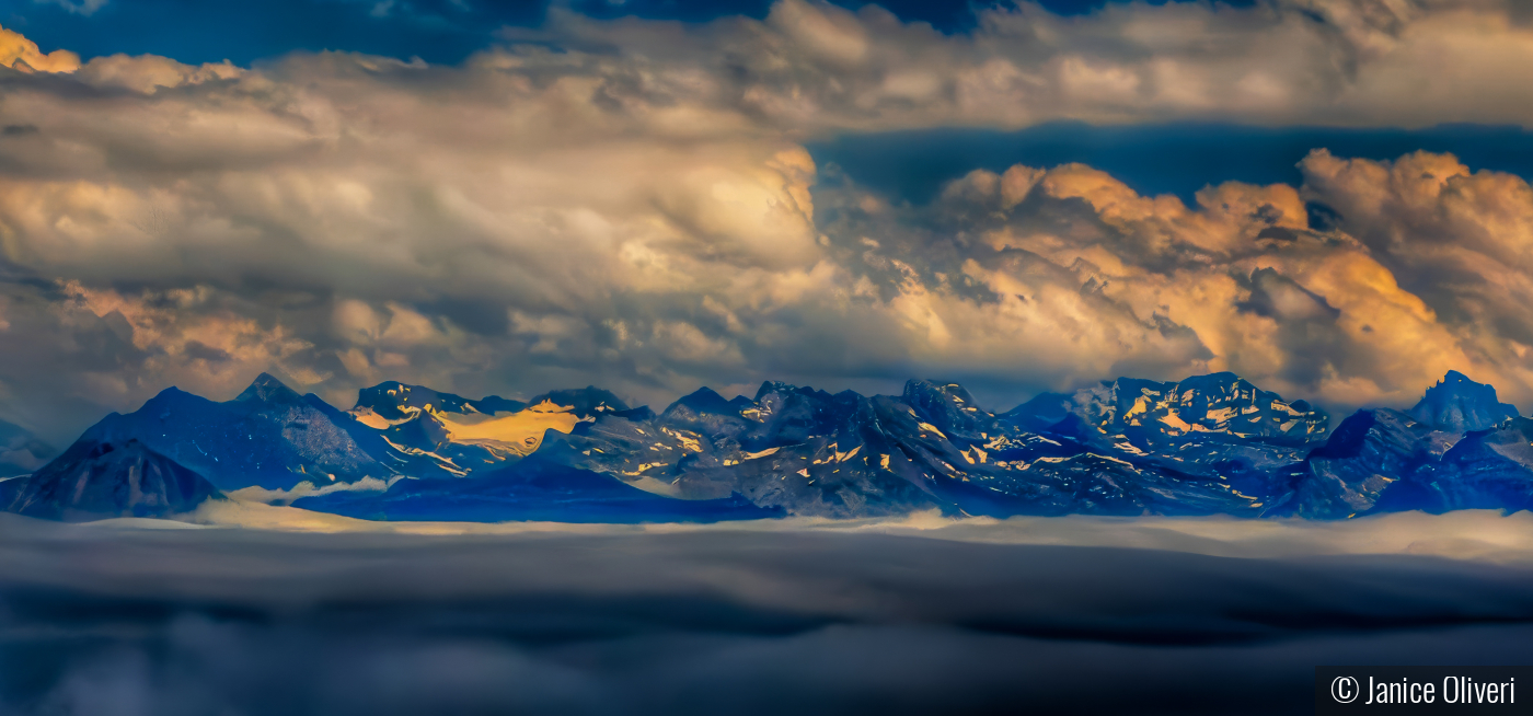 Peaking through the clouds by Janice Oliveri