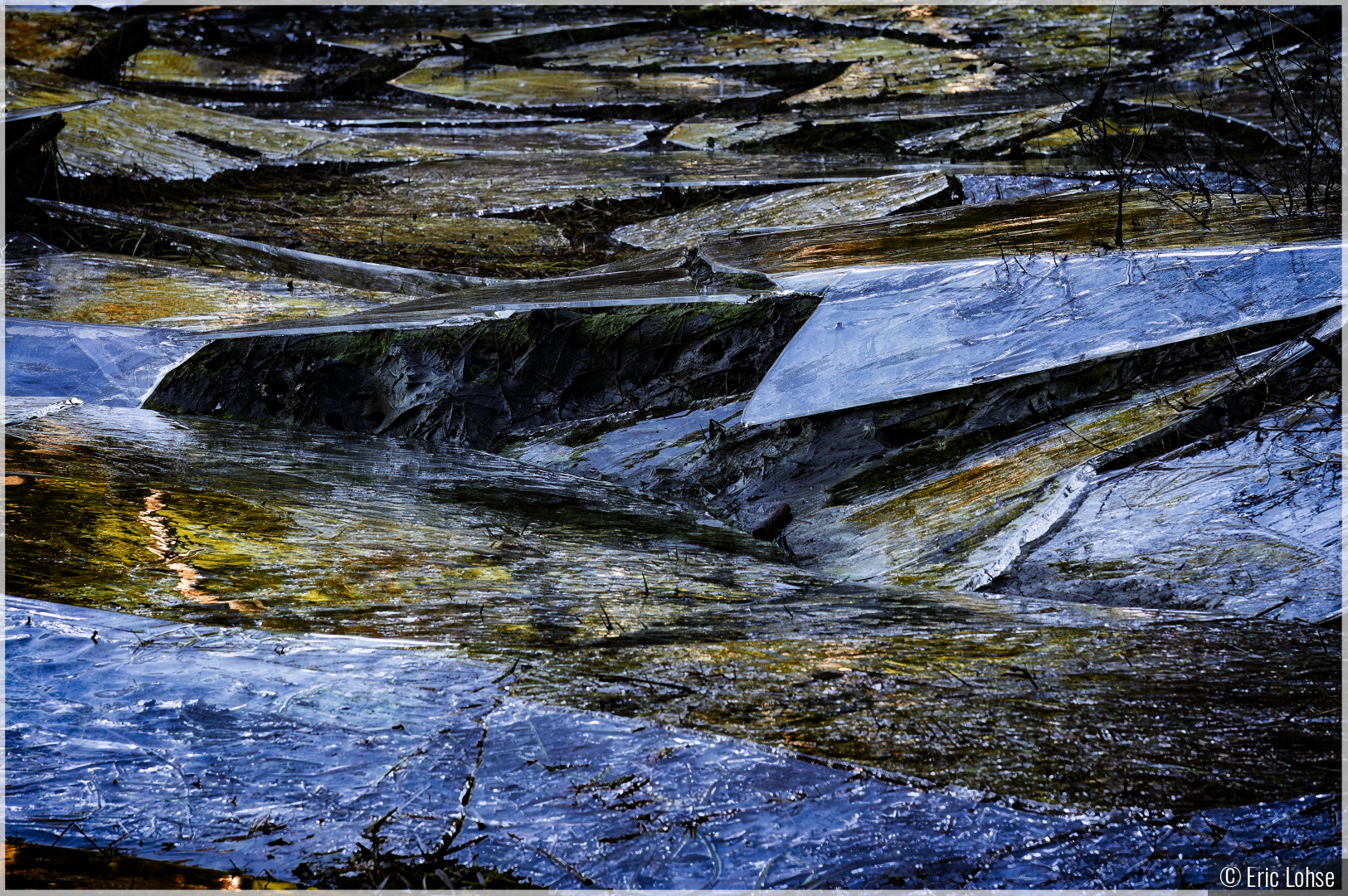 Pond Ice Fractured by Eric Lohse