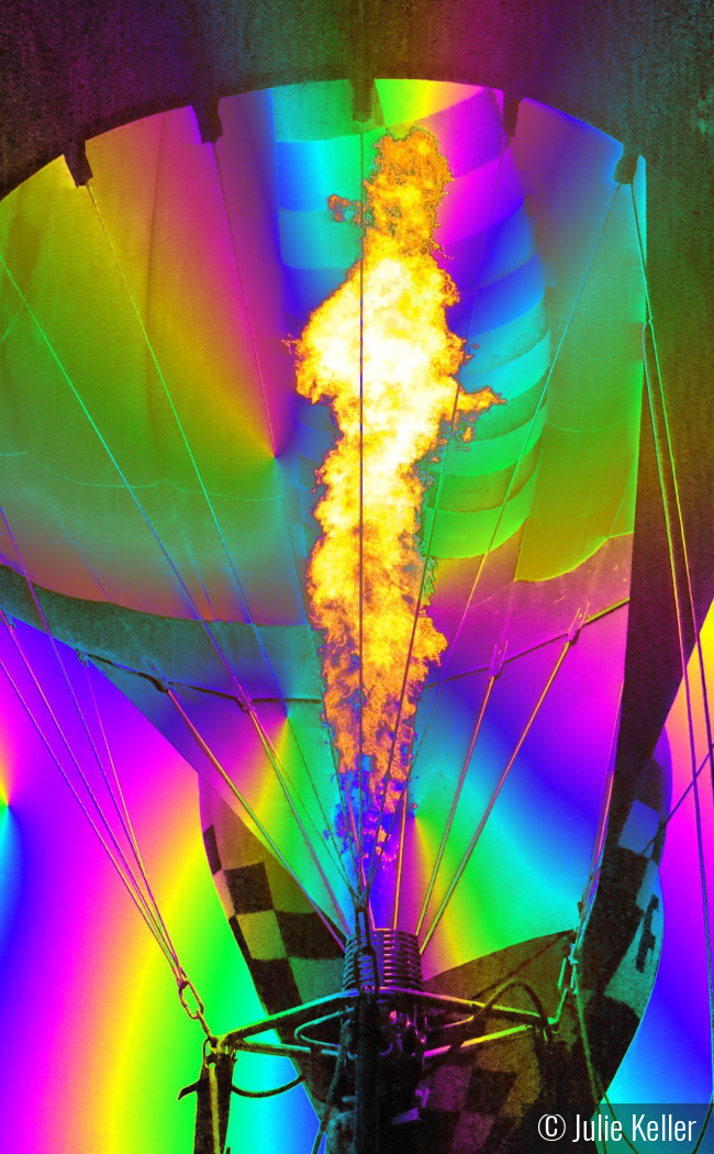 Psychedelic Balloon Blaze by Julie Keller
