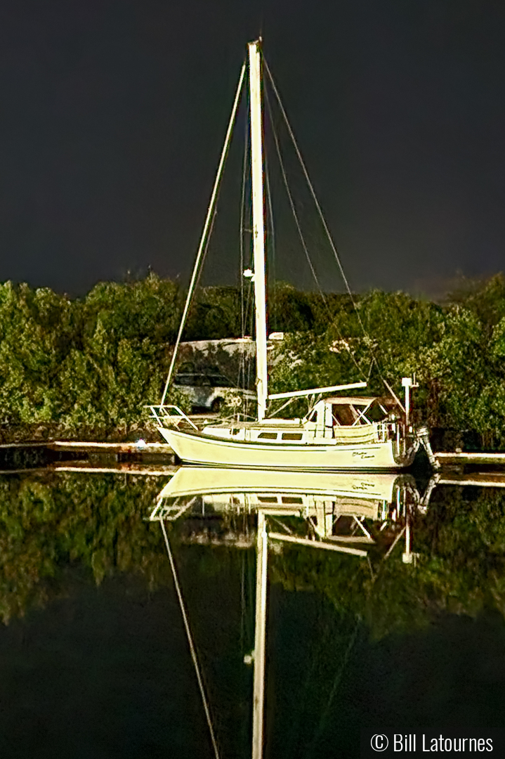 Sailboat at 11 PM by Bill Latournes