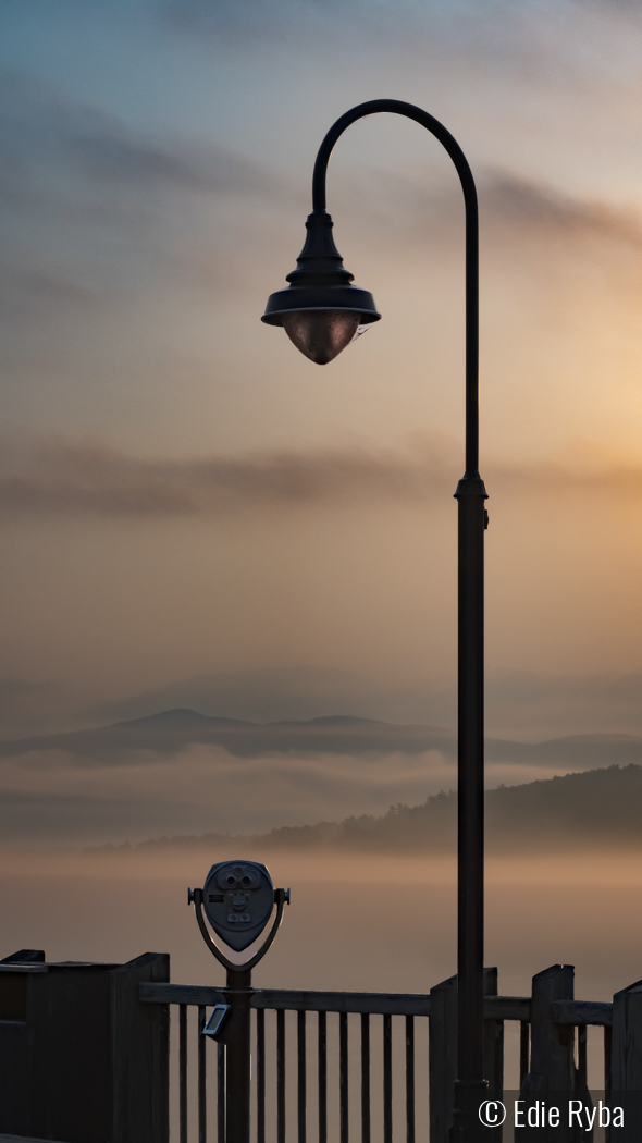 Summer Fog at Daybreak in the Adirondaks by Edie Ryba