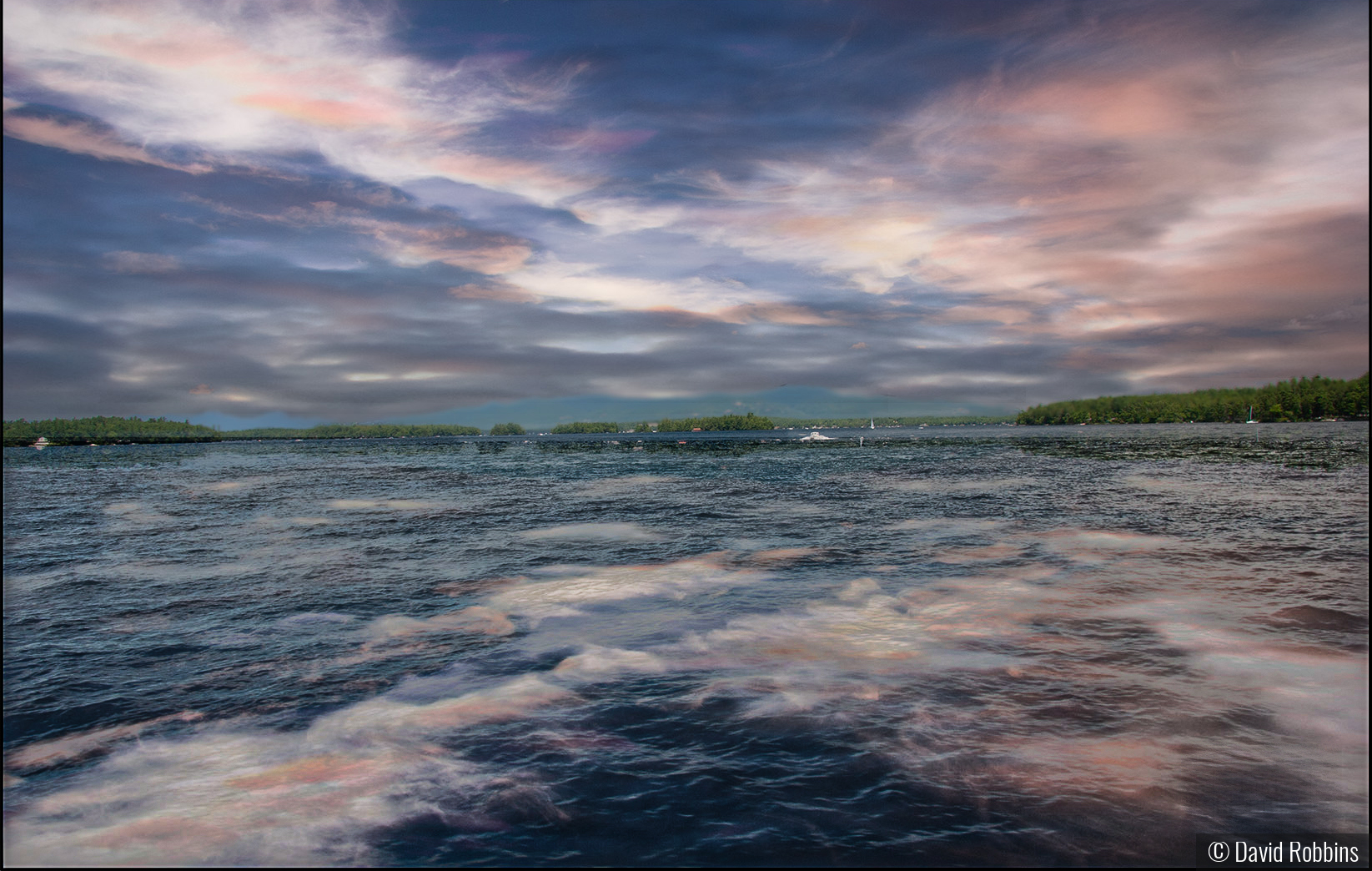 Sunrise over Lake Winnepesaukee by David Robbins