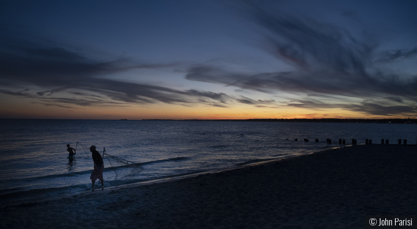 sunset fishermen by John Parisi