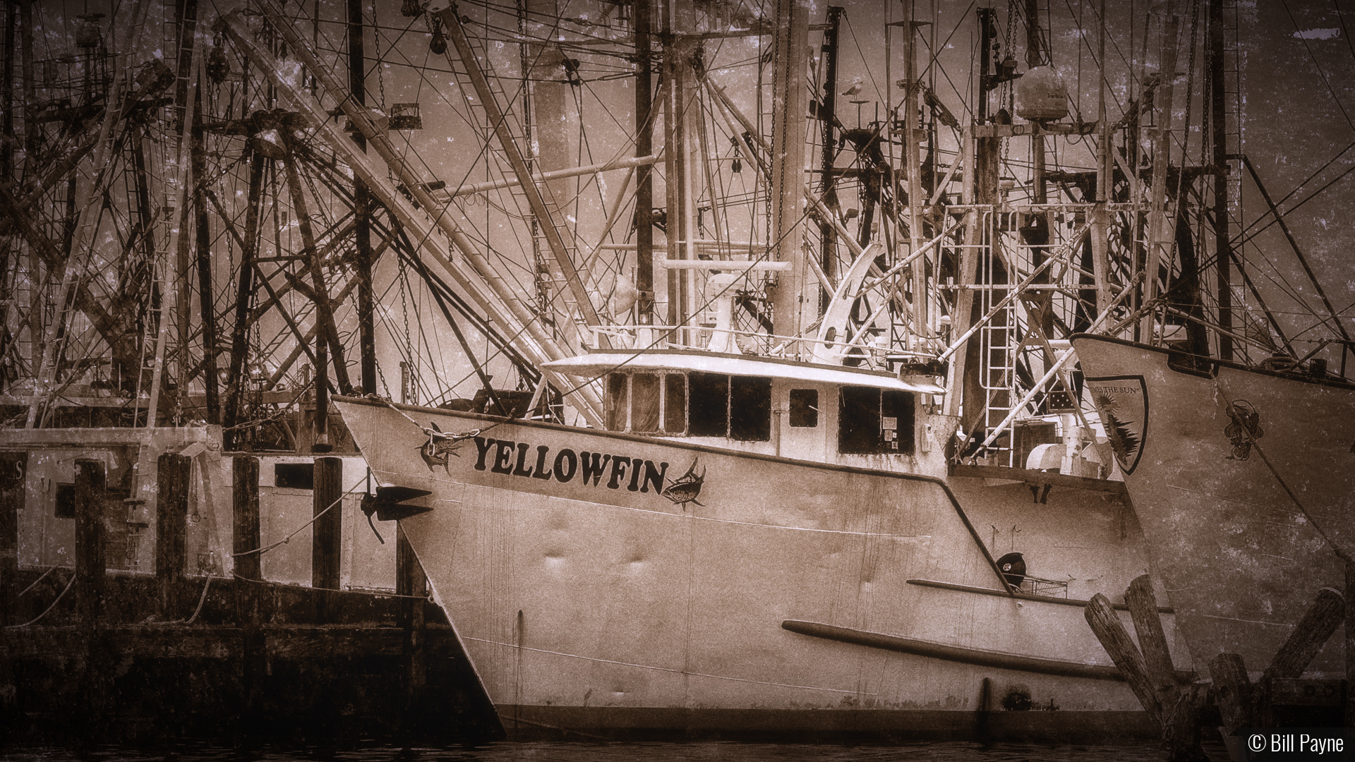 Trawl Gallows at Rest by Bill Payne