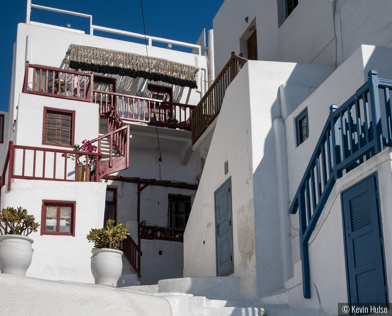 White Houses of Mykonos Greece by Kevin Hulse