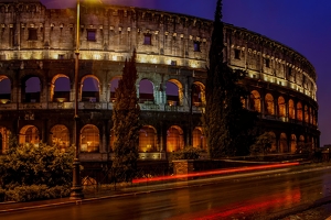 A Drizzly Night in Rome - Photo by Janice Oliveri