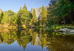 Class A HM: Cathedral Rocks reflection in Merced River by Jim Patrina