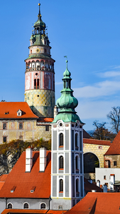 Czeck Towers In Ceskey Krimlov - Photo by Louis Arthur Norton