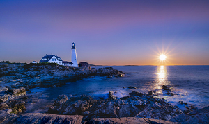 Daybreak at Portland Headlight - Photo by Lisa Willsey