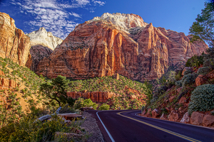 Driving Thru Zion NP - Photo by Jim Patrina