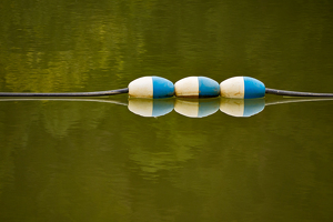 Floats at Spring Lake Beach, Santa Rosa, California - Photo by Jim Kahnweiler