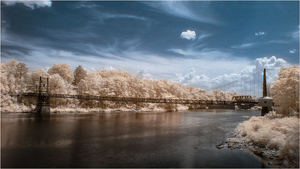 Class A HM: Footbridge Over The Kennebec by Karin Lessard