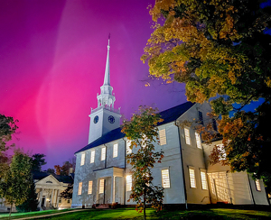 Class B 2nd: Northern Lights at First Church by Kevin Hulse