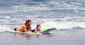 Surfing With Dad - Photo by Ian Veitzer